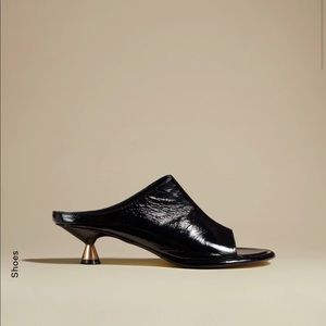 Khaite Watts Sandals in black patent leather